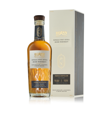 Fles Boann Single Pot Still PX Cask, single malt whisky, op voorraad bij slijterij t Bockje in Bathmen