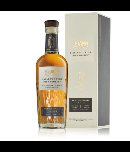Fles Boann Single Pot Still PX Cask, single malt whisky, op voorraad bij slijterij t Bockje in Bathmen