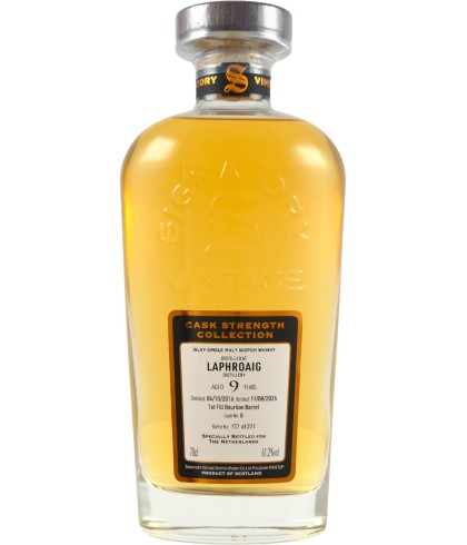 Fles Signatory Cask Strength Collection Laphroaig 9 Years Old #8, whisky, bij slijterij t Bockje in Bathmen