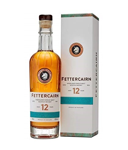 Fles Fettercairn 12 Years Old, single malt whisky, op voorraad bij slijterij t Bockje in Bathmen