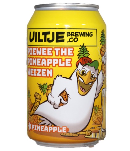 Fles Uiltje Piewee the Pineapple Weizen, bier van Uiltje, bij slijterij t Bockje in Bathmen