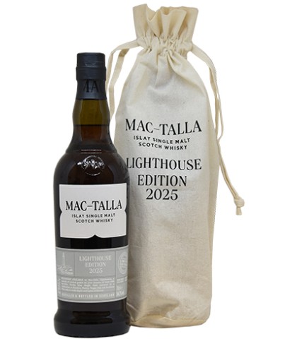 Fles Mac-Talla Lighthouse Edition 2025, Islay single malt whisky, op voorraad bij slijterij ’t Bockje in Bathmen