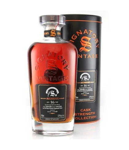 Fles Signatory Cask Strength Auchroisk 16 Years Old #4, single malt whisky, op voorraad bij slijterij t Bockje in Bathmen