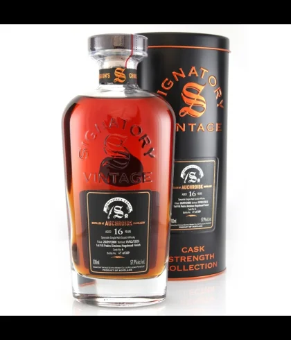 Fles Signatory Cask Strength Auchroisk 16 Years Old #4, single malt whisky, op voorraad bij slijterij t Bockje in Bathmen