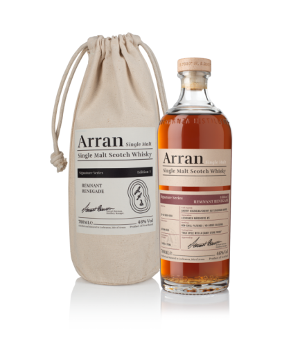 Fles Arran Remnant Renegade Signature Series Edition 1, single malt whisky, op voorraad bij slijterij t Bockje in Bathmen