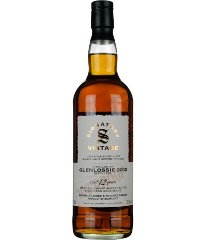 Fles Signatory Glenlossie 12 Years Old 2012, single malt whisky, op voorraad bij slijterij t Bockje in Bathmen