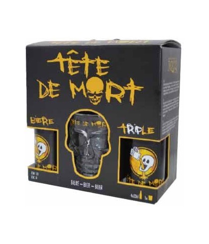 TETE DE MORT Geschenk 4x33cl + Glas