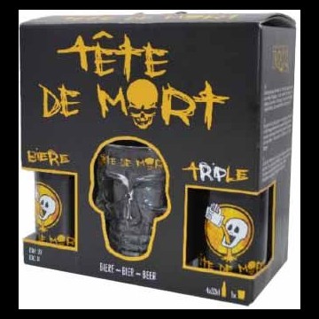 TETE DE MORT Geschenk 4x33cl + Glas