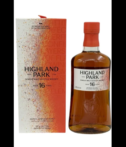 Fles Highland Park 16 Years Old Between You and I, single malt whisky, op voorraad bij slijterij t Bockje in Bathmen