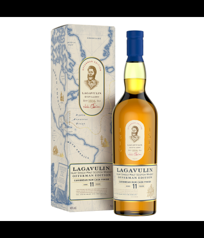 Fles Islay single malt van Lagavulin, op voorraad bij slijterij t Bockje in Bathmen