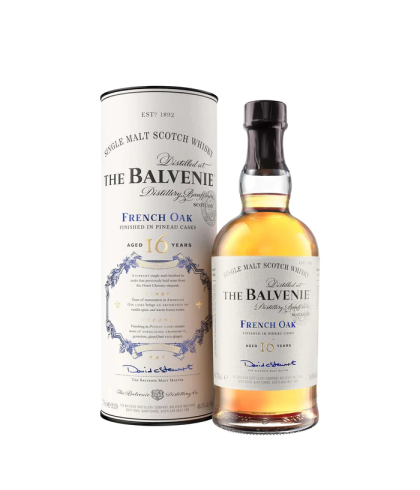 Fles The Balvenie 16 Years Old French Oak, single malt whisky, op voorraad bij slijterij t Bockje in Bathmen