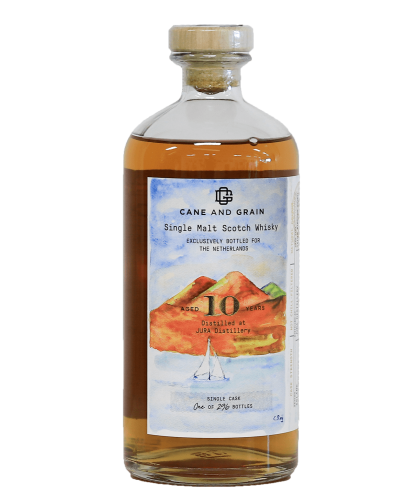 Fles single malt van Jura, op voorraad bij slijterij t Bockje in Bathmen