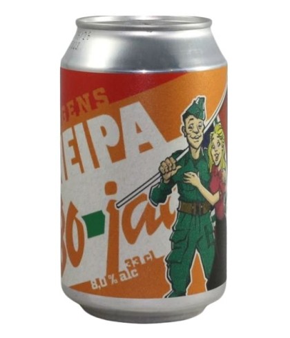 Fles Eggens Neipa 80 Jaar Vrijheid, bier van Eggens, bij slijterij t Bockje in Bathmen