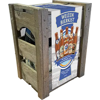 Fles Weizen Bierkist, bier van Bierpakket, op voorraad bij slijterij t Bockje in Bathmen