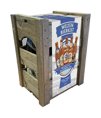 Fles Weizen Bierkist, bier van Bierpakket, bij slijterij t Bockje in Bathmen