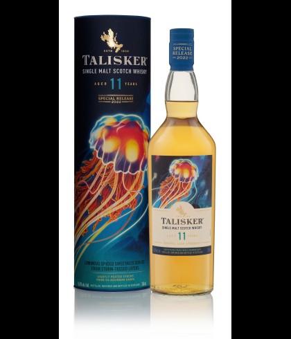 Fles Talisker 11 Years Old Special Release 2022, single malt whisky van het eiland Skye, op voorraad bij slijterij t Bockje in Bathmen