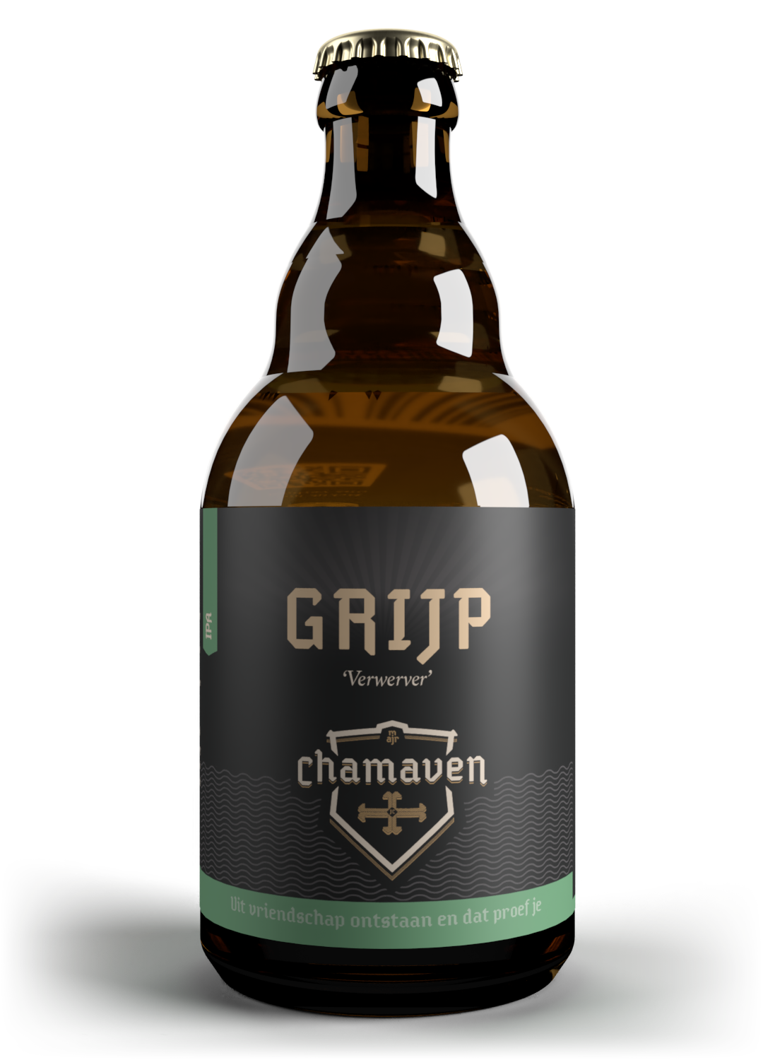 Fles Brouwerij Chamaven Grijp IPA, bier van Brouwerij Chamaven, op voorraad bij slijterij t Bockje in Bathmen