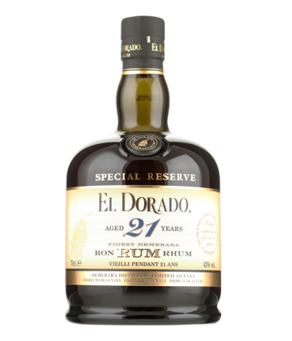 Fles El Dorado 21 Years Old, rum