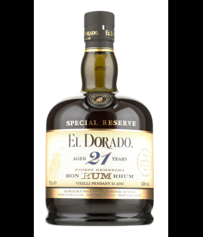 Fles El Dorado 21 Years Old, rum