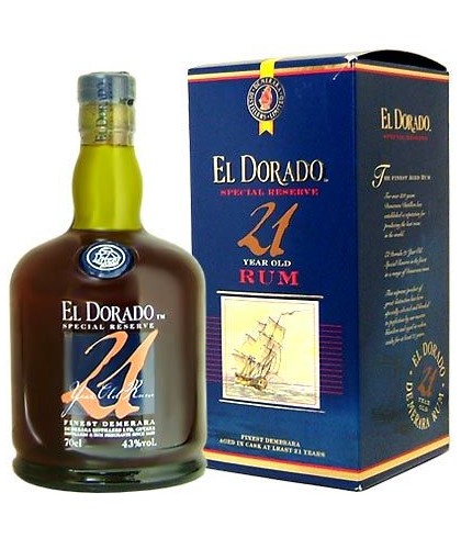 Fles rum van El Dorado uit Guyana, op voorraad bij slijterij t Bockje in Bathmen