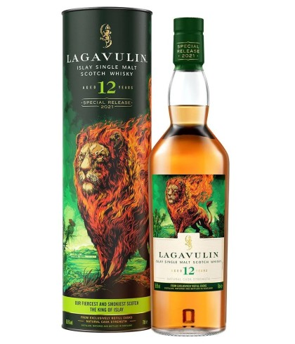 Fles Islay single malt van Lagavulin, op voorraad bij slijterij t Bockje in Bathmen