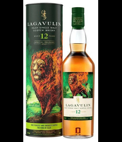 Fles Islay single malt van Lagavulin, op voorraad bij slijterij t Bockje in Bathmen