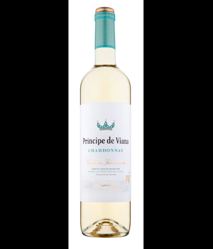 Fles Principe de Viana Chardonnay Barrel Fermented, wijn op voorraad bij slijterij t Bockje in Bathmen