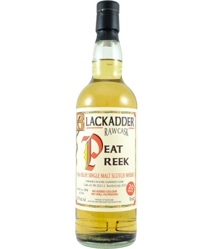 Fles Blackadder Peat Reek 10 Years Old, single malt whisky, op voorraad bij slijterij t Bockje in Bathmen