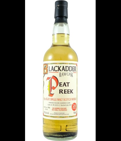Fles Blackadder Peat Reek 10 Years Old, single malt whisky, op voorraad bij slijterij t Bockje in Bathmen