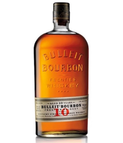 Fles Bulleit 10 Years Old Bourbon, single malt whisky, op voorraad bij slijterij t Bockje in Bathmen