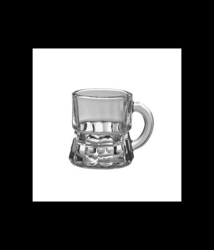 Glas Bierpulletje klein Shotglas 2cl., bij slijterij ’t Bockje in Bathmen