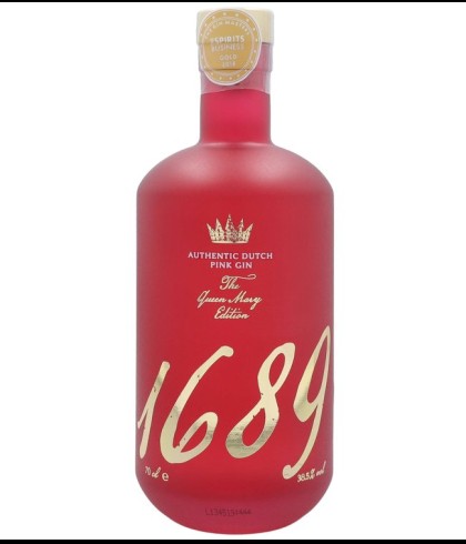 Fles Gin 1689 Authentic Dutch Pink Gin, gin, bij slijterij t Bockje in Bathmen