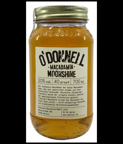O'Donnell Moonshine Macadamia, op voorraad bij slijterij t Bockje in Bathmen