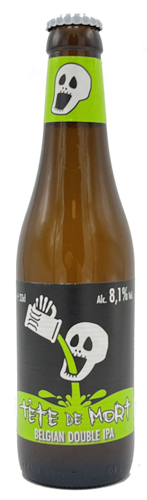 Fles Tete de Mort Belgian Double IPA, bier van Tete de Mort, op voorraad bij slijterij t Bockje in Bathmen