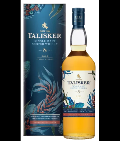 Fles Talisker 8 Years Old Vintage 2011 Special Release 2020, single malt whisky van het eiland Skye, op voorraad bij slijterij t Bockje in Bathmen