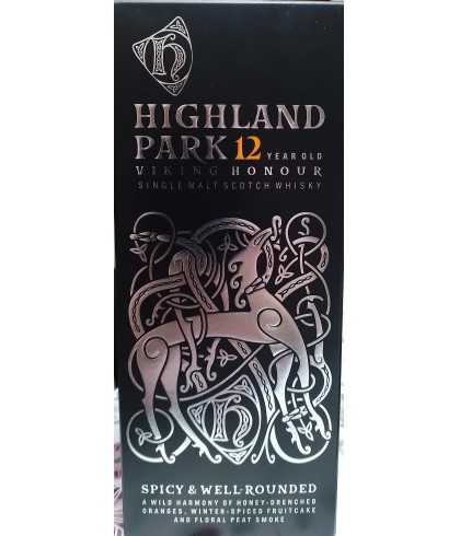 Fles Highland Park 12 Years Old, single malt whisky, op voorraad bij slijterij t Bockje in Bathmen