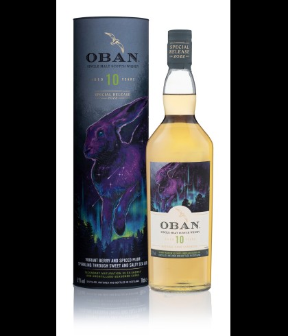 Fles Oban 10 Years Old Special Release 2022, Schotse Highland single malt uit Oban, op voorraad bij slijterij t Bockje in Bathmen