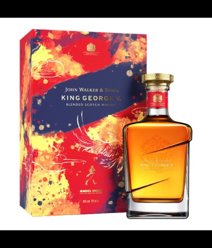 Fles John Walker & Sons King George V Lunar New Year 2023, whisky, op voorraad bij slijterij ’t Bockje in Bathmen