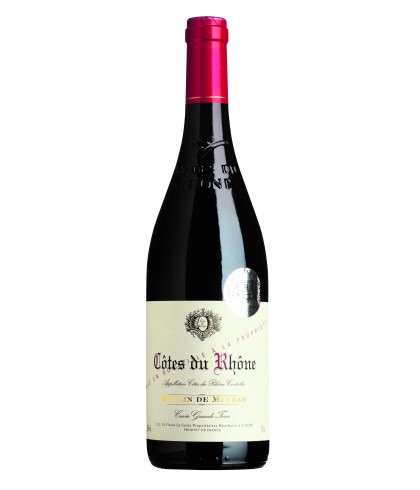 Fles Moulin de Meyran Côtes du Rhône, wijn op voorraad bij slijterij t Bockje in Bathmen