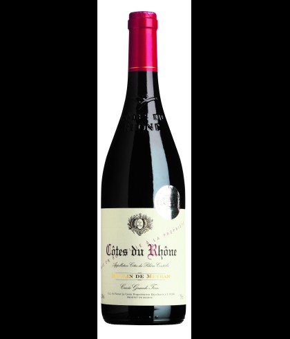 Fles Moulin de Meyran Côtes du Rhône, wijn op voorraad bij slijterij t Bockje in Bathmen