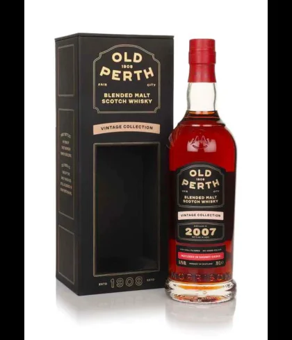 Fles Old Perth 2007 MSWD, Schotse blended malt op sherryvaten, op voorraad bij slijterij t Bockje in Bathmen
