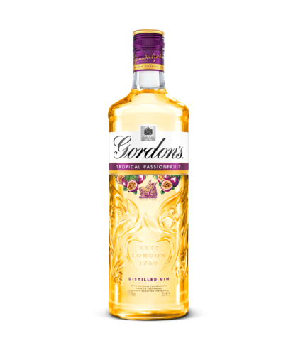 Fles Gordon's Tropical Passionfruit, gin, op voorraad bij slijterij t Bockje in Bathmen