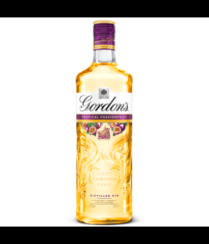 Fles Gordon's Tropical Passionfruit, gin, op voorraad bij slijterij t Bockje in Bathmen