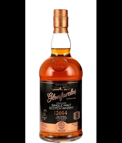 Fles Glenfarclas 2014 Trinity &mdash; The Dunnage Warehouses, single malt whisky, op voorraad bij slijterij t Bockje in Bathmen