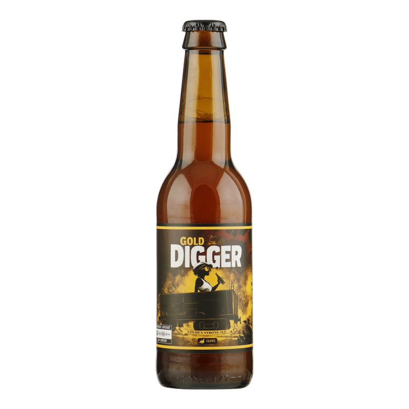 Fles Brouwerij Fusie Golden Digger, bier van Brouwerij Fusie, op voorraad bij slijterij ’t Bockje in Bathmen