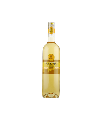 Fles Cavino Deus Muscat Samos, wijn op voorraad bij slijterij t Bockje in Bathmen