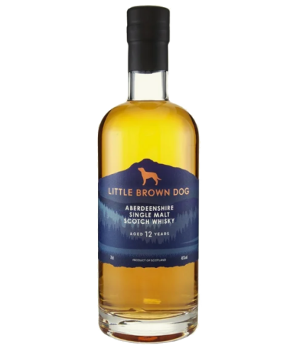 Fles Little Brown Dog Aberdeenshire 12 Years Old Glen Garioch, whisky, bij slijterij t Bockje in Bathmen