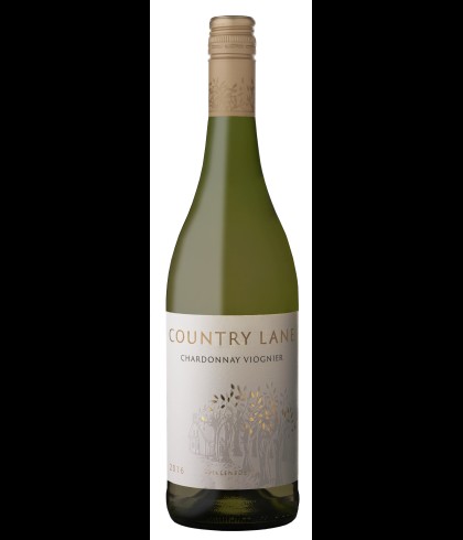Fles Country Lane Chardonnay-Viognier, Stellenbosch-Zuid Afrika, wijn op voorraad bij slijterij t Bockje in Bathmen