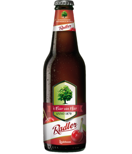 Lindeboom Kersen Radler, bier op voorraad bij slijterij t Bockje in Bathmen