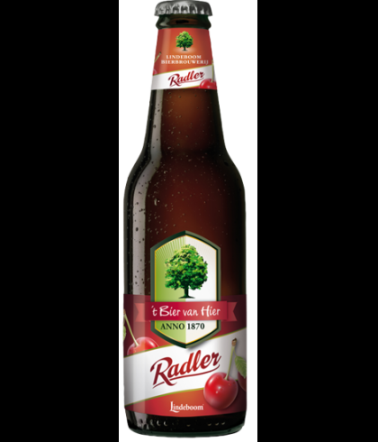 Lindeboom Kersen Radler, bier op voorraad bij slijterij t Bockje in Bathmen